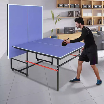 Tables de tennis de table portables professionnelles d'extérieur, table de ping-pong pliable avec filet, 2 raquettes et 3 balles, mode lecture individuelle