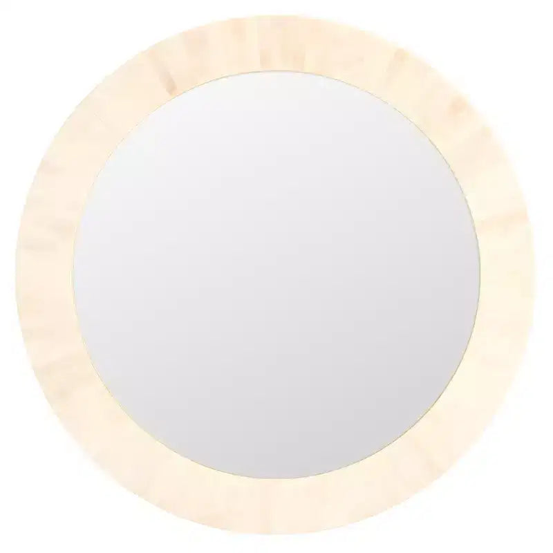 Sabi Mirror - 29.2 x 29.2 - MRR1501 - Antique Ivory/Faux Bone - Safavieh