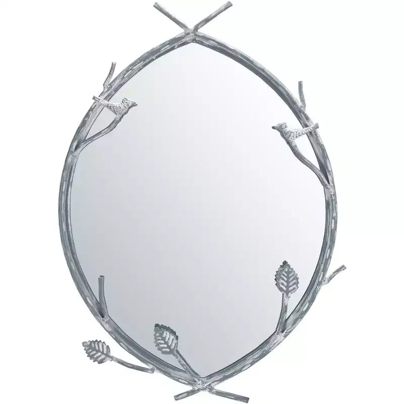 Helios Mirror - 18.8 x 27.3 - MRR3043 - Silver - Safavieh