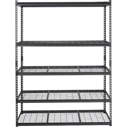 Étagères de rangement de garage TROPOW, étagères utilitaires à 5 niveaux, étagère de rangement de garage en métal réglable, étagère utilitaire industrielle pour sous-sol et entrepôt