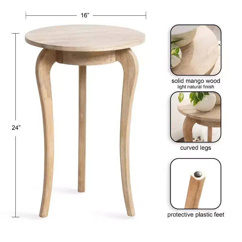 Table d'appoint ronde Mariona Kate et Laurel