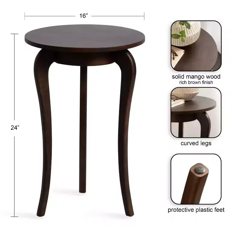 Table d'appoint ronde Mariona Kate et Laurel