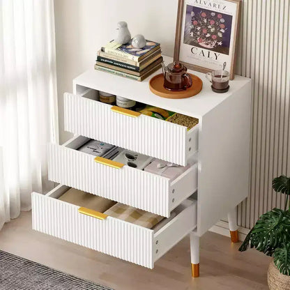 Commode à 3 tiroirs, Commode moderne pour placard, Commode de rangement en bois pour chambre, salon ou couloir
