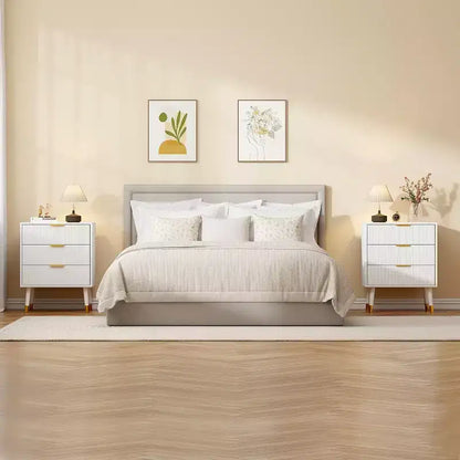 Commode à 3 tiroirs, Commode moderne pour placard, Commode de rangement en bois pour chambre, salon ou couloir