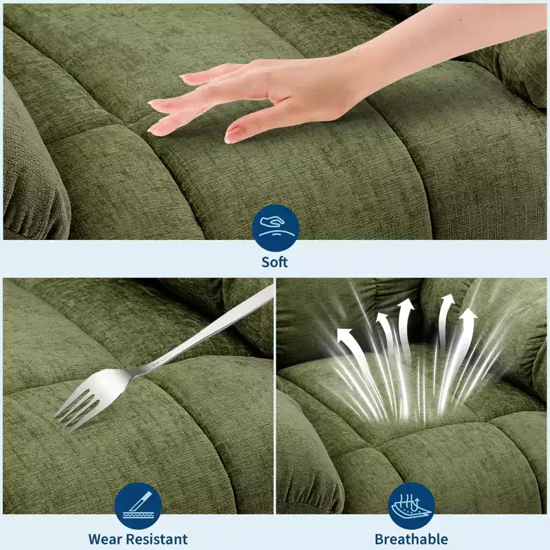 Fauteuil de massage inclinable et chauffant – Fauteuil à bascule pivotant à 360°, canapé simple surdimensionné avec vibration, port USB et poches de rangement pour salon/chambre