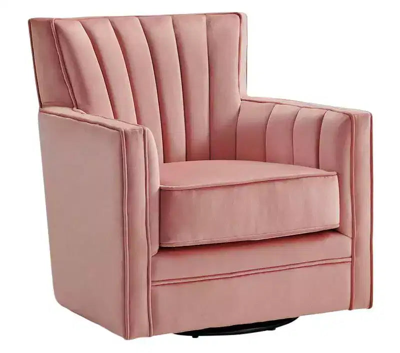 Elements Loden Royale Blush Microfiber Swivel Chair