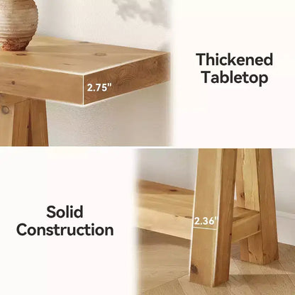 Lantine 70.9-inch Console en bois massif, table de canapé style ferme pour entrée, salon, couloir, hall d'entrée