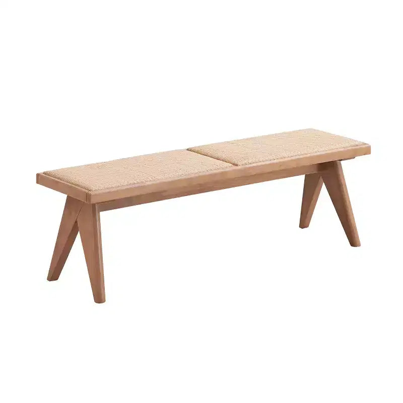 Ensemble de salle à manger GDFStudio Stilwell moderne 6 pièces en bois et rotin rembourré