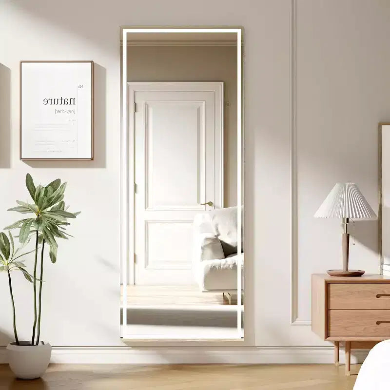 Miroir plein corps 71x 28 Miroir de sol Miroir mural Miroir pleine taille autonome Chambre Salle de bain