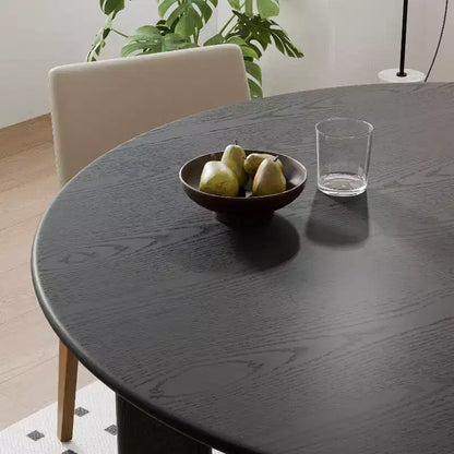 Table à manger ronde en bois MAYEERTY 42 pour 4, table de cuisine et salle à manger moderne de style campagnard