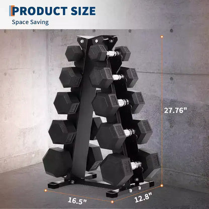 Support de Rangement pour Haltères Hexagonales Seulement, Support de Rangement pour Haltères Revêtu de PVC Anti-Rouille, avec Base Antidérapante, pour l'Entraînement de Force à Domicile