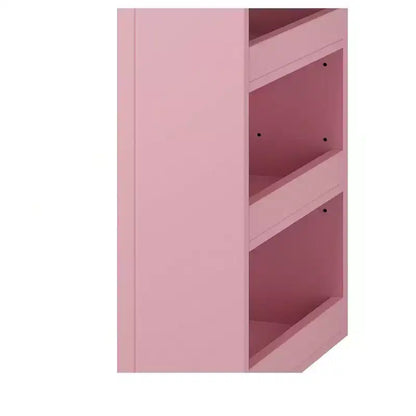 Coiffeuse rose avec grand miroir éclairé 11 lumières Table de maquillage avec 4 tiroirs et 3 étagères de rangement