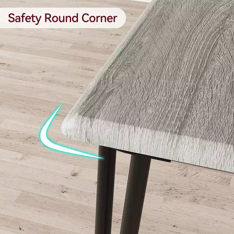 Ensemble de 4 chaises de table de cuisine, meubles de salle à manger modernes peu encombrants avec 4 chaises rembourrées