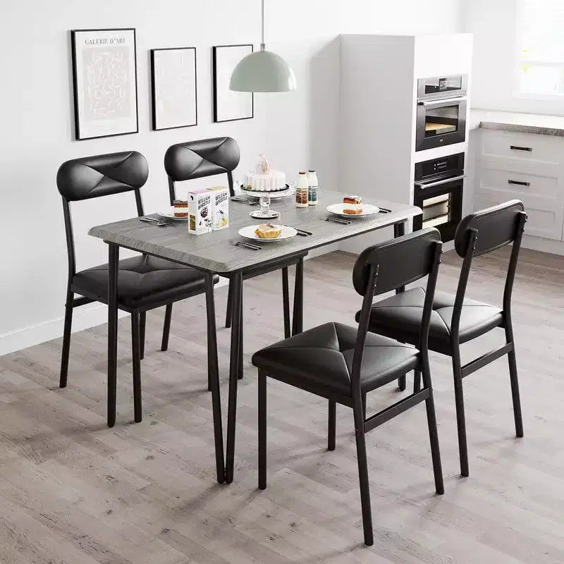 Kitchen Table Chairs Set of 4,Space Saving Modern Dinette Accent Furniture with 4 Upholstered Chairs