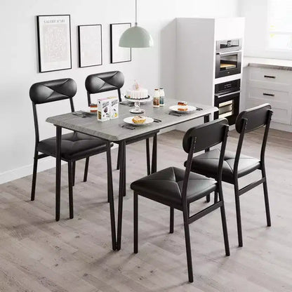 Kitchen Table Chairs Set of 4,Space Saving Modern Dinette Accent Furniture with 4 Upholstered Chairs