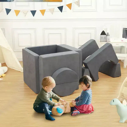 Canapé de jeu, canapé pour enfant modulaire 8 pièces, canapé convertible pour enfants avec housse amovible pour salle de jeux ou chambre d'enfant