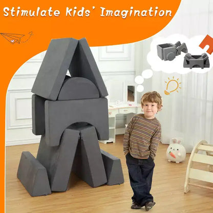 Canapé de jeu, canapé pour enfant modulaire 8 pièces, canapé convertible pour enfants avec housse amovible pour salle de jeux ou chambre d'enfant