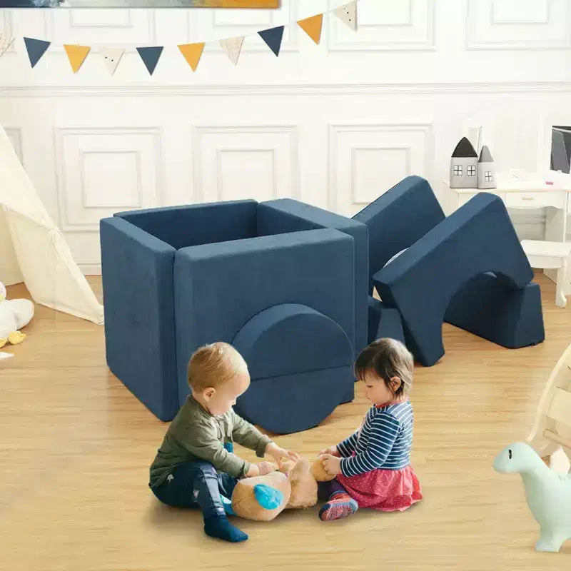 Canapé de jeu, canapé pour enfant modulaire 8 pièces, canapé convertible pour enfants avec housse amovible pour salle de jeux ou chambre d'enfant