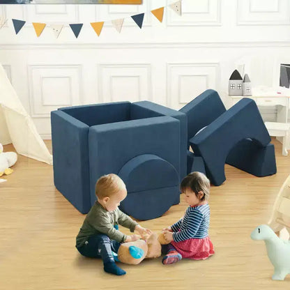 Canapé de jeu, canapé pour enfant modulaire 8 pièces, canapé convertible pour enfants avec housse amovible pour salle de jeux ou chambre d'enfant