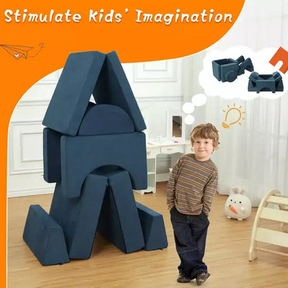 Canapé de jeu, canapé pour enfant modulaire 8 pièces, canapé convertible pour enfants avec housse amovible pour salle de jeux ou chambre d'enfant
