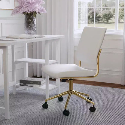 Chaise de bureau Martha Stewart Ivy en tissu