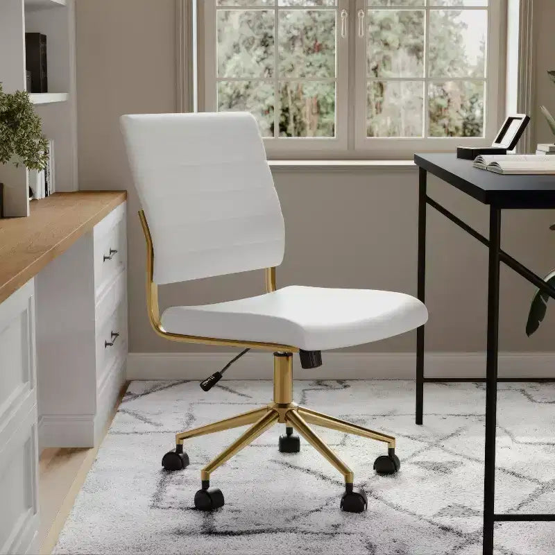 Chaise de bureau Martha Stewart Ivy en tissu