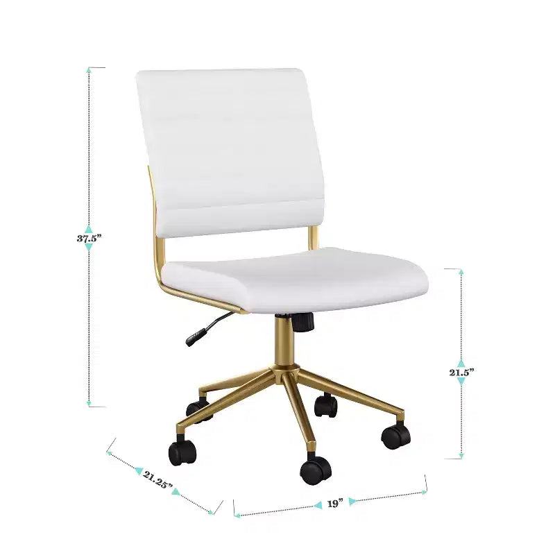 Chaise de bureau Martha Stewart Ivy en tissu
