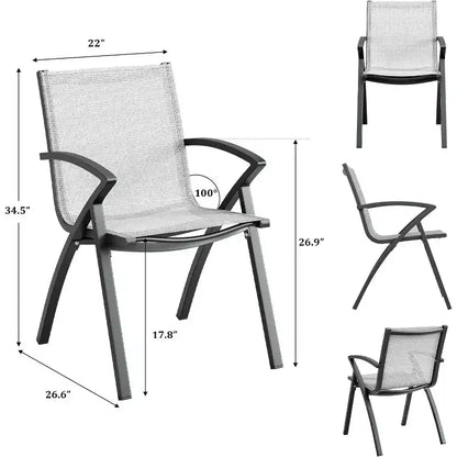 Grande table de salle à manger d'extérieur de 180 cm pour 6 à 8 personnes, table de patio en aluminium étanche avec plateau à lattes et trou pour parasol pour jardin/pelouse