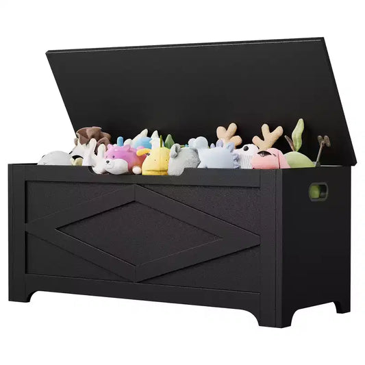 39.4 Storage Chest, Toy Box with 2 Safety Hinges, Storage Bench with Storage, Shoe Bench, Supports 300 lb, for Living Room, Entryway