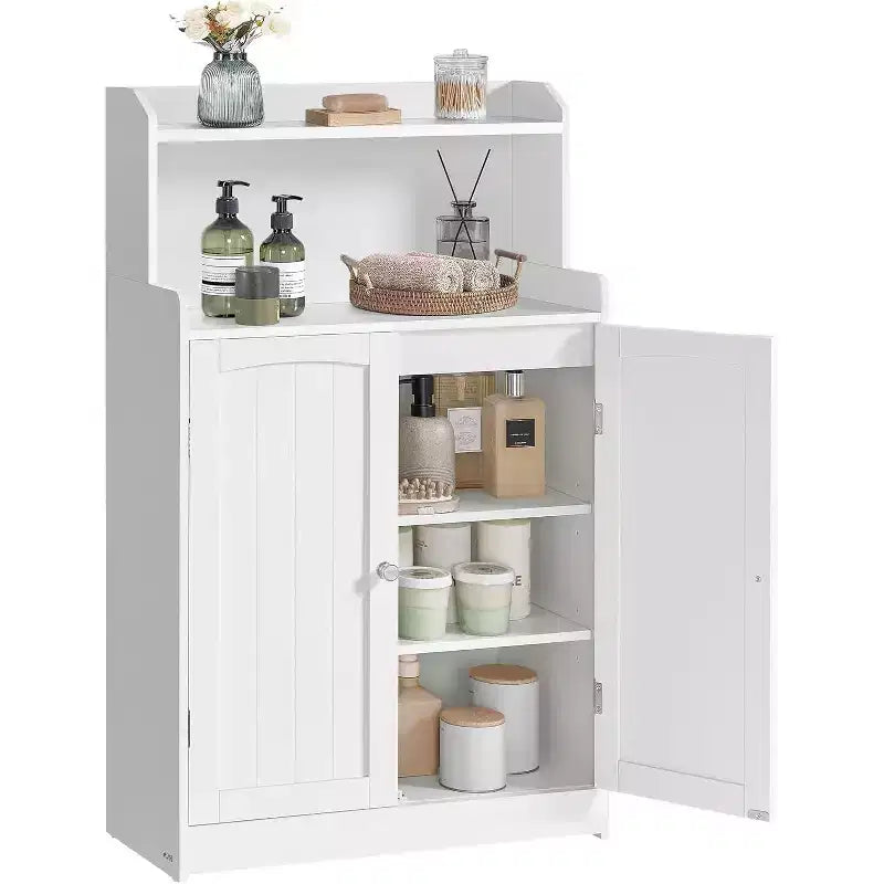 Dcolora Bathroom Storage Cabinet, Bathroom Floor Cabinet with 2 Doors, 2 Adjustable Shelves, 11.8 x 23.6 x 39.4 Inches