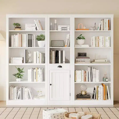 Bibliothèque de 71 po avec armoire, bibliothèque à 3 étagères et armoire de rangement, buffet, bibliothèque moderne pour salon, bureau
