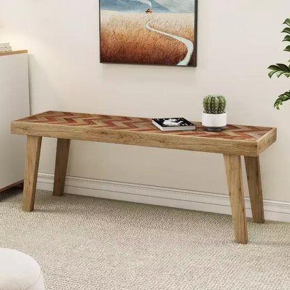 EHMKNP Mango Wood Bench,Natural