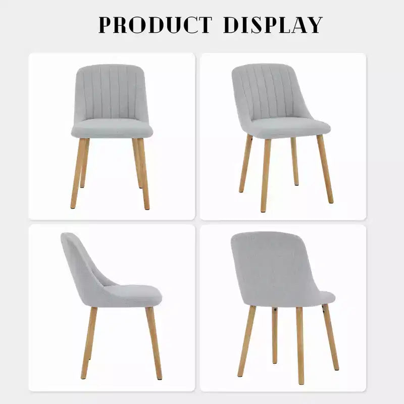 Lot de 2 chaises de salle à manger avec pieds en chêne, capacité de poids 136 kg pour salle à manger