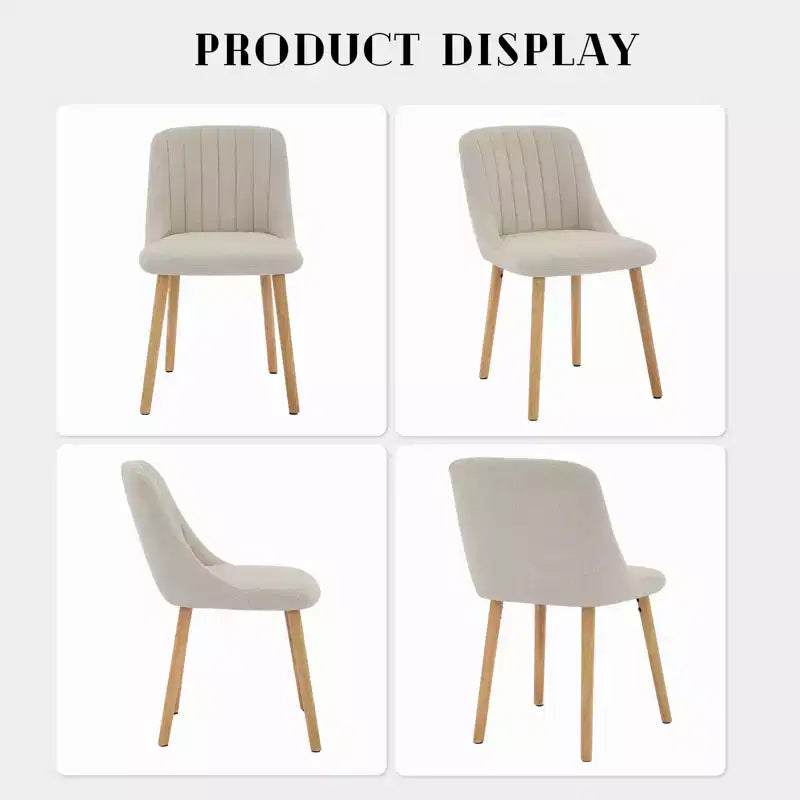 Lot de 2 chaises de salle à manger avec pieds en chêne, capacité de poids 136 kg pour salle à manger
