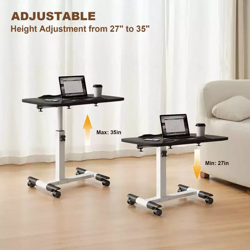 Table de lit à roulettes, table d'appoint pliable, table de chevet roulante, bureau debout à hauteur réglable, postes de travail informatiques pour le bureau à domicile