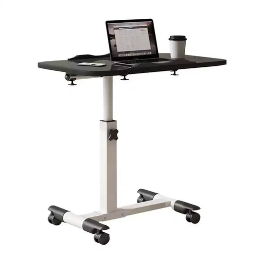 Over Bed Table with Wheels, Foldable Side Table, Rolling Bedside Table, Standing Desk wirth Adjustable Height, Computer Workstations for Home Office