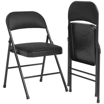 Lot de 2 ou 4 chaises pliantes avec coussins rembourrés, supportant jusqu'à 158 kg, pour salle à manger, bureau à domicile, événements intérieurs et extérieurs