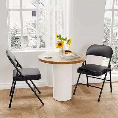 Lot de 2 ou 4 chaises pliantes avec coussins rembourrés, supportant jusqu'à 158 kg, pour salle à manger, bureau à domicile, événements intérieurs et extérieurs