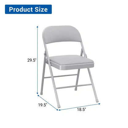 Lot de 2 ou 4 chaises pliantes avec coussins rembourrés, supportant jusqu'à 158 kg, pour salle à manger, bureau à domicile, événements intérieurs et extérieurs