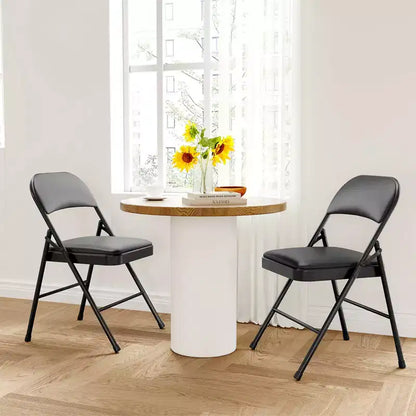 Lot de 2 ou 4 chaises pliantes avec coussins rembourrés, supportant jusqu'à 158 kg, pour salle à manger, bureau à domicile, événements intérieurs et extérieurs