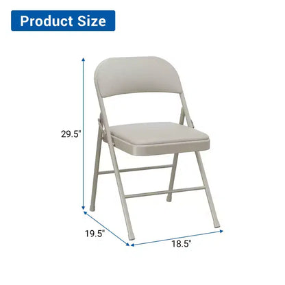 Lot de 2 ou 4 chaises pliantes avec coussins rembourrés, supportant jusqu'à 158 kg, pour salle à manger, bureau à domicile, événements intérieurs et extérieurs