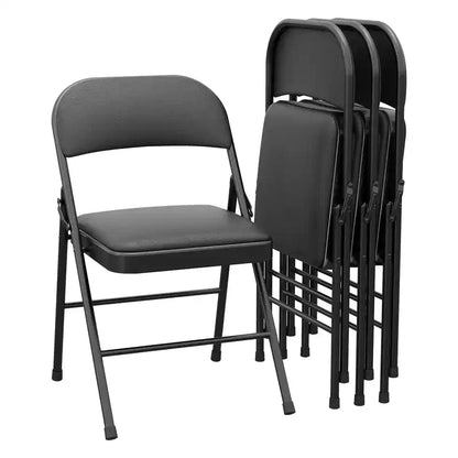 Lot de 2 ou 4 chaises pliantes avec coussins rembourrés, supportant jusqu'à 158 kg, pour salle à manger, bureau à domicile, événements intérieurs et extérieurs