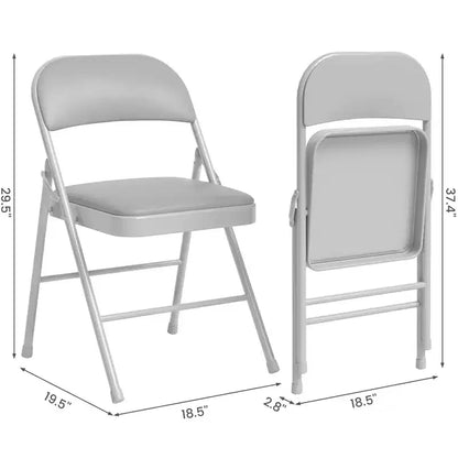 Lot de 2 ou 4 chaises pliantes avec coussins rembourrés, supportant jusqu'à 158 kg, pour salle à manger, bureau à domicile, événements intérieurs et extérieurs