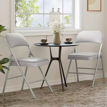 Lot de 2 ou 4 chaises pliantes avec coussins rembourrés, supportant jusqu'à 158 kg, pour salle à manger, bureau à domicile, événements intérieurs et extérieurs