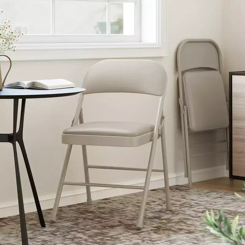 Lot de 2 ou 4 chaises pliantes avec coussins rembourrés, supportant jusqu'à 158 kg, pour salle à manger, bureau à domicile, événements intérieurs et extérieurs