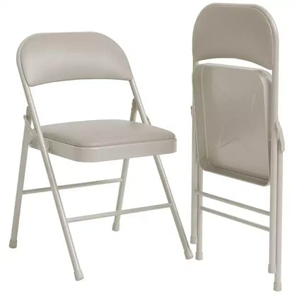 Lot de 2 ou 4 chaises pliantes avec coussins rembourrés, supportant jusqu'à 158 kg, pour salle à manger, bureau à domicile, événements intérieurs et extérieurs