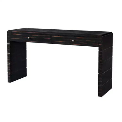 Table Console de Ferme Okak 55 po avec Coin Arrondi de Sécurité, Table d'Entrée avec 2 Tiroirs, Table d'Appoint pour Couloir, Salon