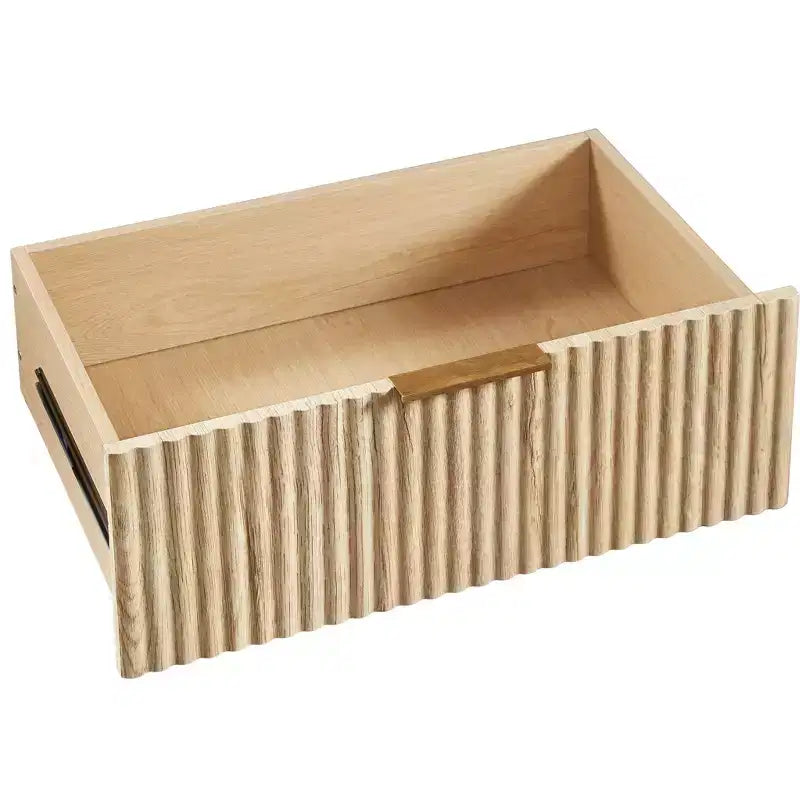 Homy Casa Commode à 3 Tiroirs avec Façades Texturées pour Chambre, Salon ou Entrée, Naturel