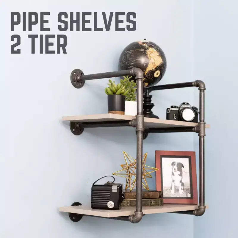 Étagère Murale à 2 Niveaux par PIPE DÉCOR
