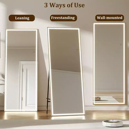 Miroir psyché arqué, Miroir psyché sur pied, Miroir inclinable sur pied avec support, Miroir mural, Grand miroir de dressing